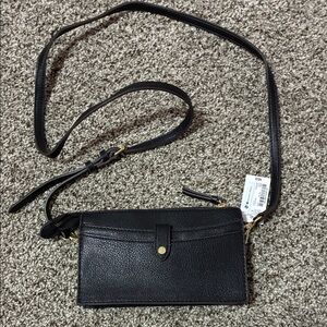 🎁 NWT - Liz Claiborne Black Crossbody Handbag Wallet Bag